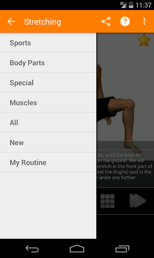 Stretching Routines - Image screenshot of android app