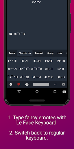 Le Face Keyboard - Custom keys - عکس برنامه موبایلی اندروید