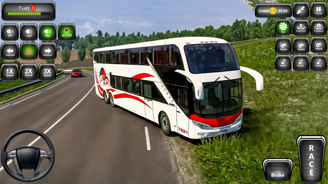 US Passenger Bus Coach Driver - Gameplay image of android game