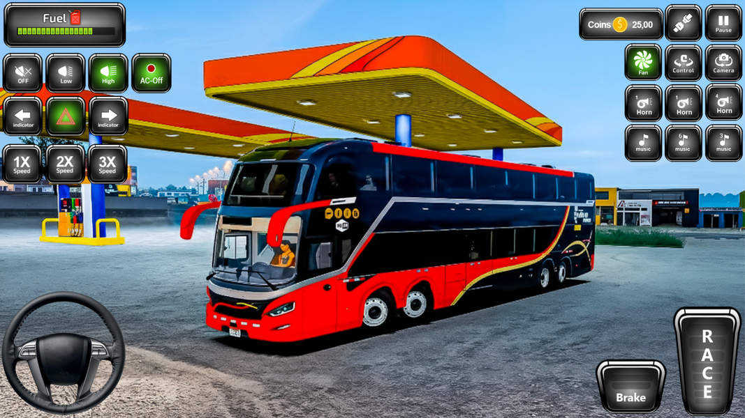 US Passenger Bus Coach Driver - Gameplay image of android game