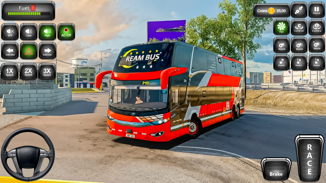 US Passenger Bus Coach Driver - Gameplay image of android game
