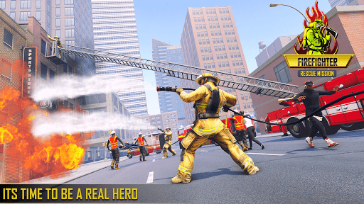 Firefighter :Fire Brigade Game - Gameplay image of android game