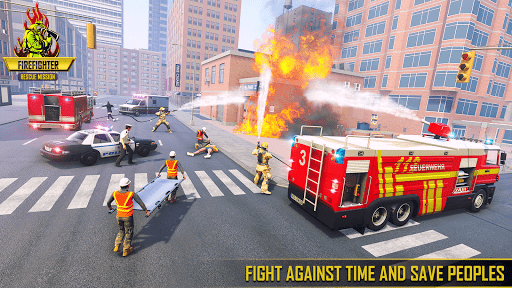 Firefighter :Fire Brigade Game - Gameplay image of android game