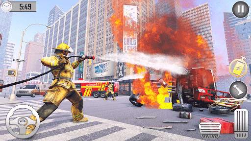 Firefighter :Fire Brigade Game - Gameplay image of android game