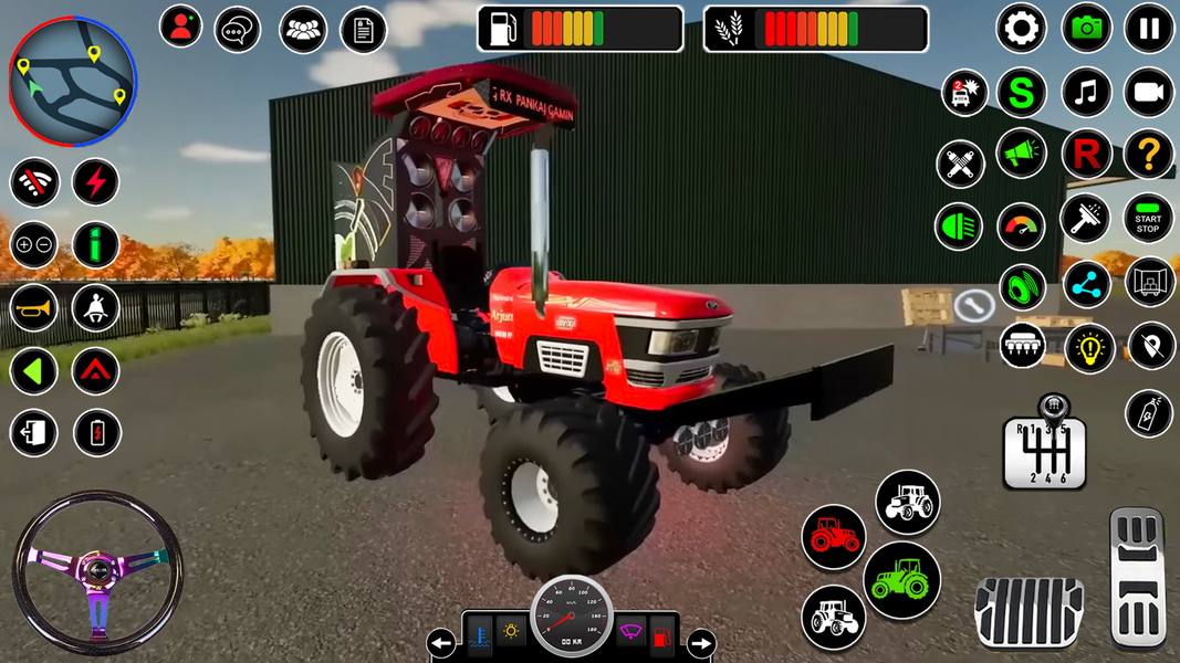 Indian Tractor Farming Game 3D - Gameplay image of android game