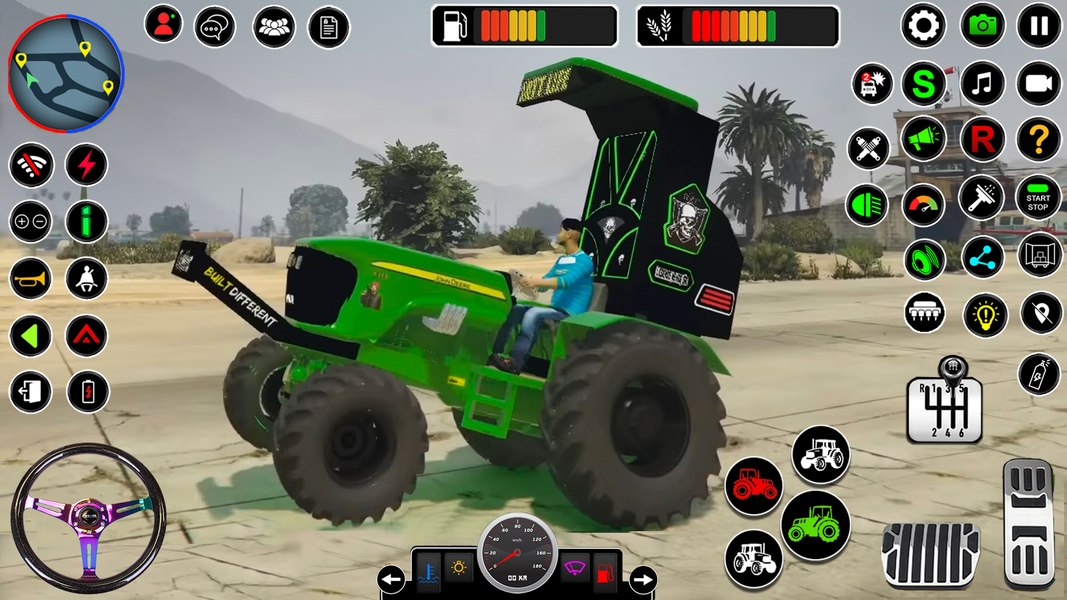 Indian Tractor Farming Game 3D - Gameplay image of android game