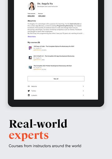 Udemy - کلاسهای آنلاین یودمی - عکس برنامه موبایلی اندروید
