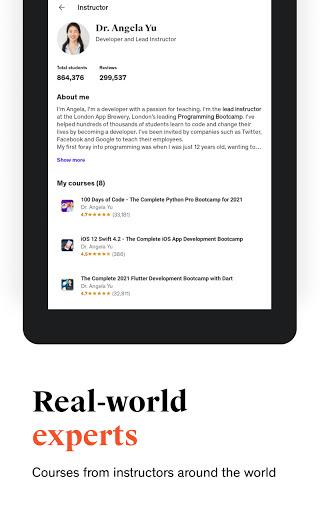 Udemy - کلاسهای آنلاین یودمی - عکس برنامه موبایلی اندروید