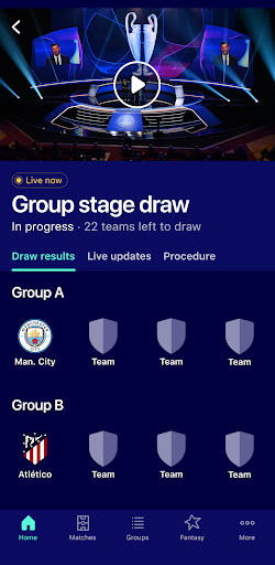 Champions League Official - عکس برنامه موبایلی اندروید