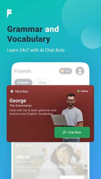 Fluent English Speaking App - عکس برنامه موبایلی اندروید