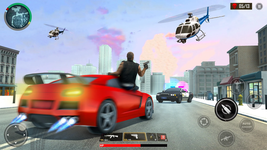 Agent vs Gangs Crime City War - Gameplay image of android game