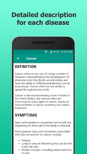Disorder & Diseases Dictionary Offline - Image screenshot of android app