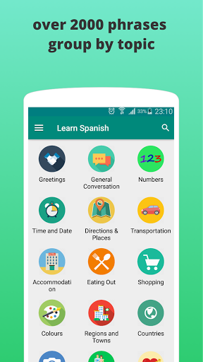 Learn Spanish Offline - عکس برنامه موبایلی اندروید