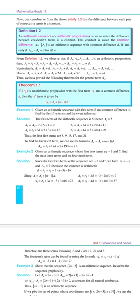 Mathematics Grade 12 Textbook - Image screenshot of android app