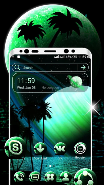 Green Planet Launcher Theme - عکس برنامه موبایلی اندروید