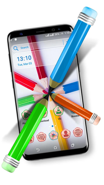 Pencil Color Launcher Theme - عکس برنامه موبایلی اندروید