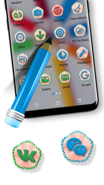 Pencil Color Launcher Theme - عکس برنامه موبایلی اندروید