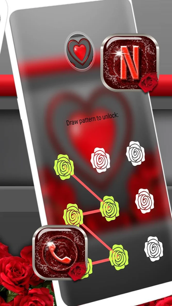 Red Heart Valentine Launcher - عکس برنامه موبایلی اندروید