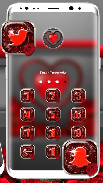 Red Heart Valentine Launcher - عکس برنامه موبایلی اندروید