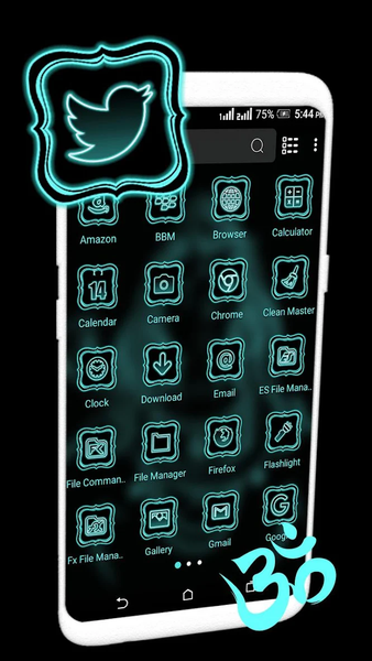 Shiva Neon Launcher Theme - Image screenshot of android app