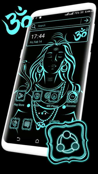 Shiva Neon Launcher Theme - Image screenshot of android app