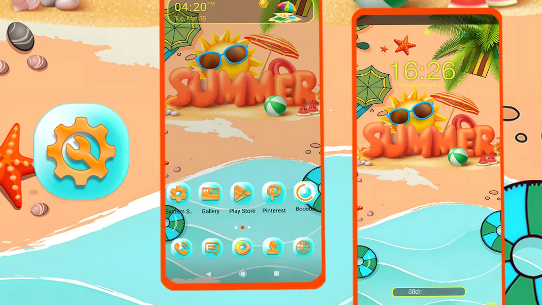 Summer Theme Launcher - عکس برنامه موبایلی اندروید