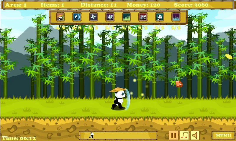 Panda Runner - Gameplay image of android game