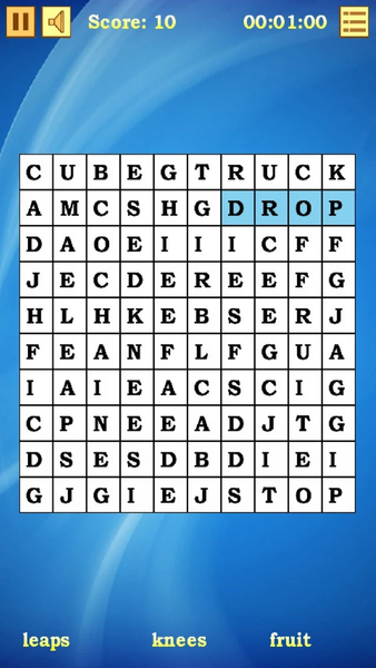 Words Search - Gameplay image of android game