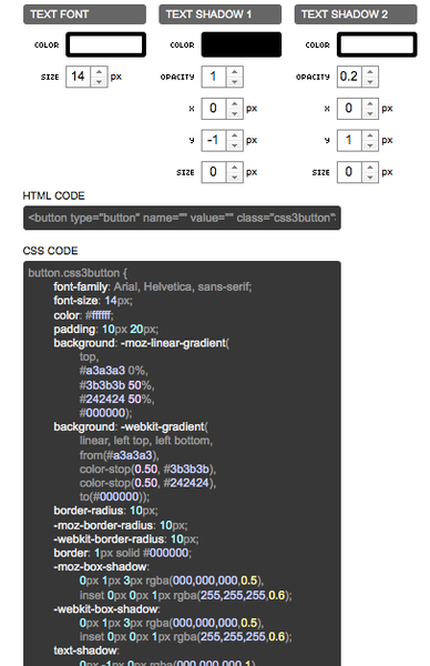 CSS3 Button Generator - عکس برنامه موبایلی اندروید