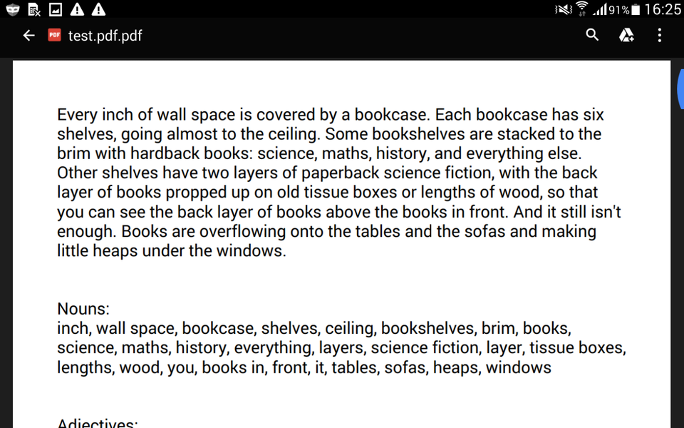 English Language Processing - Image screenshot of android app