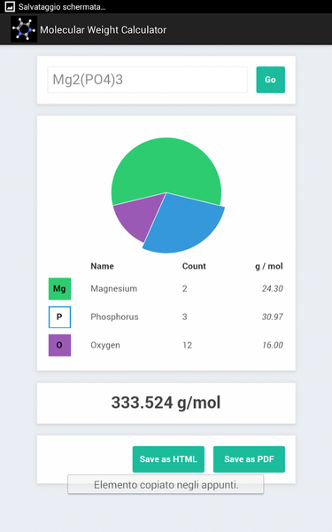 MolMass - Image screenshot of android app