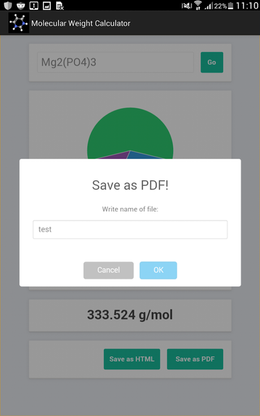 MolMass - Image screenshot of android app