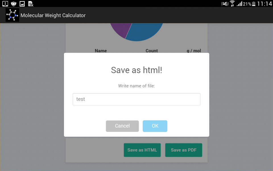 MolMass - Image screenshot of android app
