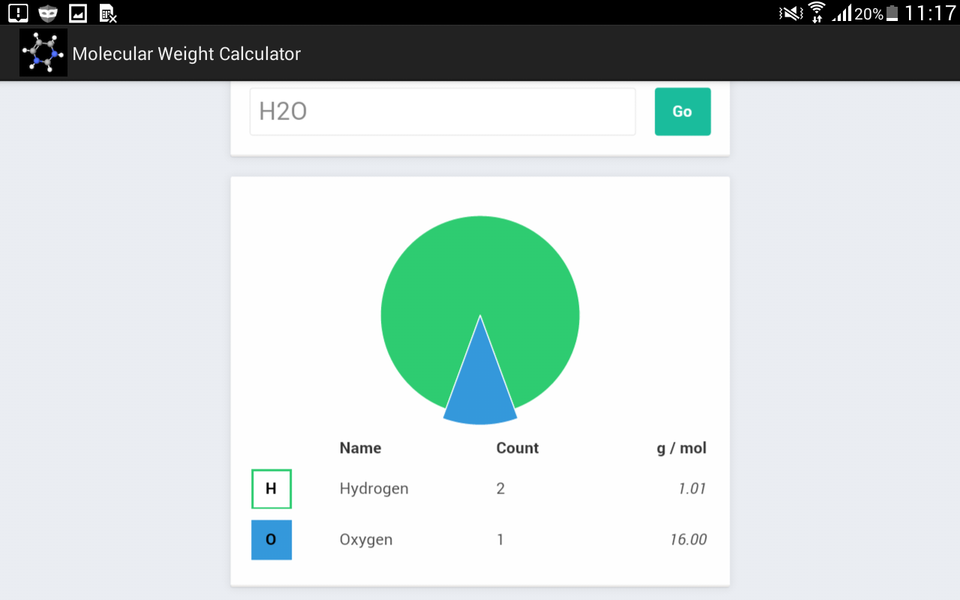 MolMass - Image screenshot of android app
