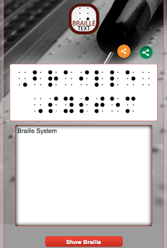 Braille Text - Image screenshot of android app