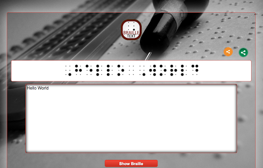 Braille Text - Image screenshot of android app
