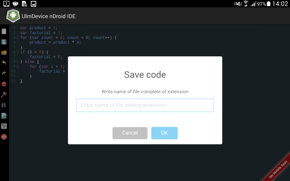 Simple Code Editor - Image screenshot of android app