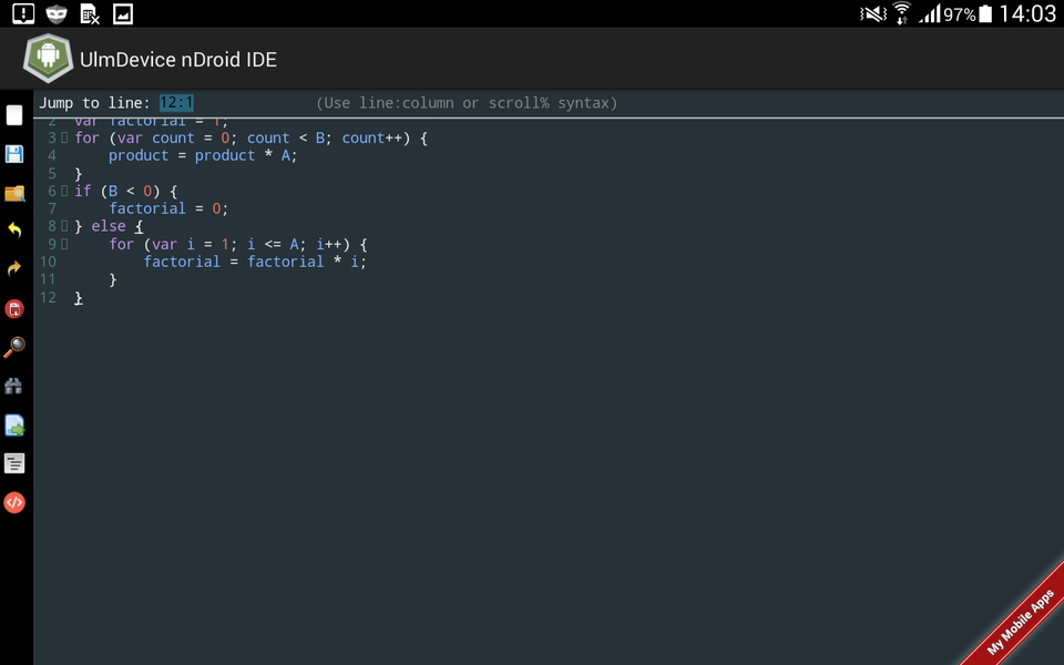 Simple Code Editor - Image screenshot of android app