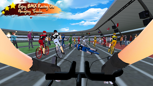Real Bicycle Racing : BMX Bicycle game 2021 - Gameplay image of android game