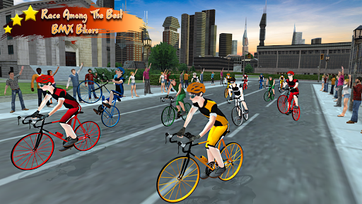 Real Bicycle Racing : BMX  Bicycle game 2021 - Gameplay image of android game