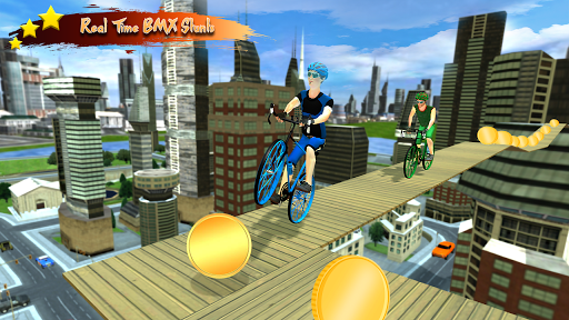 Real Bicycle Racing : BMX Bicycle game 2021 - Gameplay image of android game