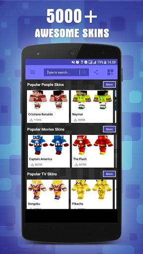 Skins for Minecraft PE - Image screenshot of android app