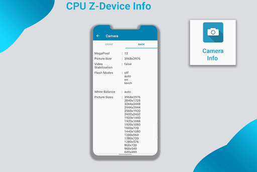 CPU-Z : Device info - Image screenshot of android app