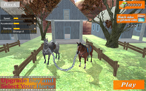 Chained Horse Racing Game-New Horse Derby Racing - Gameplay image of android game