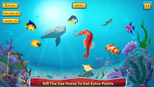 Fish Game Archery Hunting Game - Gameplay image of android game