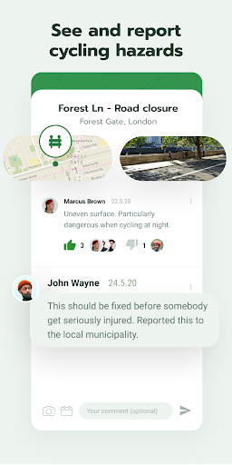 Cyclers: Bike Navigation & Map - عکس برنامه موبایلی اندروید
