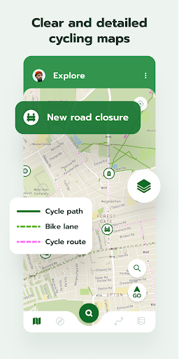 Cyclers: Bike Navigation & Map - عکس برنامه موبایلی اندروید