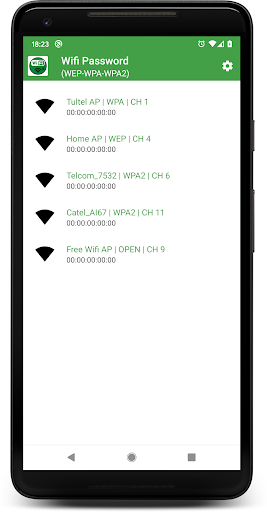 WIFI PASSWORD (WEP-WPA-WPA2) - Image screenshot of android app