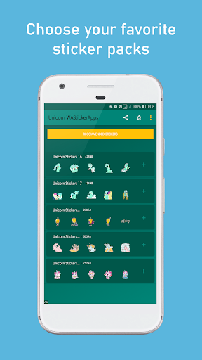 Unicorn WAStickerApps - عکس برنامه موبایلی اندروید