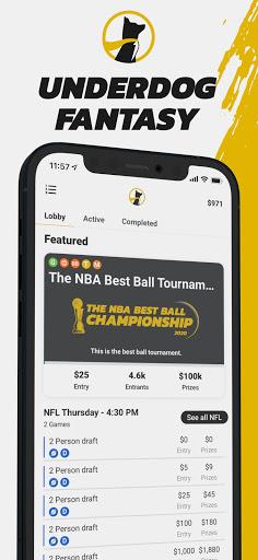 Underdog Sports - عکس برنامه موبایلی اندروید